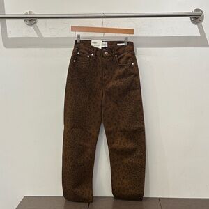 Citizens Of Humanity Miro Relaxed Brown Animal Print Jeans sz 23,24,27 NWT 29”